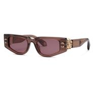 Roberto Cavalli SRC057M 06ME Woman Sunglasses Acetate Brown Violet Squared Normal