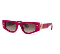 Roberto Cavalli SRC057M 09M3 Woman Sunglasses Acetate Violet Brown Squared Normal Shaded