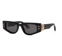 Roberto Cavalli SRC057M 700 Woman Sunglasses Acetate Black Smoke Squared Normal