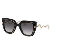 Roberto Cavalli SRC097M 700 Woman Sunglasses Acetate Black Smoke Butterfly Normal Shaded