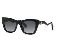 Roberto Cavalli SRC129M 700 Woman Sunglasses Acetate Black Smoke Squared Normal Nuanced