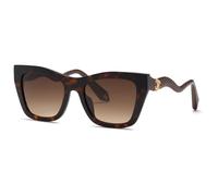 Roberto Cavalli SRC129M 743 Woman Sunglasses Acetate Havana Brown Squared Normal Nuanced