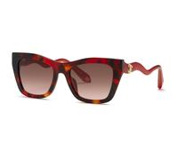 Roberto Cavalli SRC129M 795 Woman Sunglasses Acetate Havana Brown Squared Normal Shaded