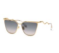 Roberto Cavalli SRC133M 300 Woman Sunglasses Metal Gold Smoke Butterfly Normal Nuanced