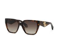 Roberto Cavalli SRC137 743 Woman Sunglasses Acetate Havana Brown Squared Normal Nuanced