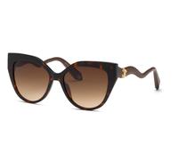 Roberto Cavalli SRC138M 743 Woman Sunglasses Acetate Havana Brown Squared Normal Nuanced