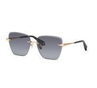 Roberto Cavalli SRC151M 300 Woman Sunglasses Metal Gold Smoke Squared Normal Nuanced