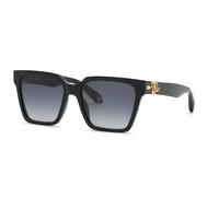 Roberto Cavalli SRC153M 700 Unisex Sunglasses Acetate Black Smoke Squared Normal Nuanced