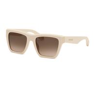 Roberto Cavalli SRC155M 09X7 Woman Sunglasses Acetate Ivory Brown Squared Normal Nuanced