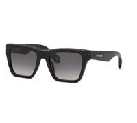 Roberto Cavalli SRC155V 700Y Woman Sunglasses Acetate Black Smoke Squared Normal Nuanced