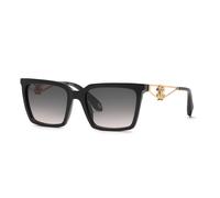 Roberto Cavalli SRC157M 700 Woman Sunglasses Acetate Black Smoke Squared Normal Nuanced