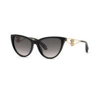 Roberto Cavalli SRC158M 700 Woman Sunglasses Acetate Black Smoke Butterfly Normal Nuanced