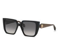 Roberto Cavalli SRC170M 700 Woman Sunglasses Acetate Black Smoke Squared Normal Nuanced
