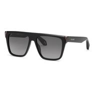 Roberto Cavalli Unisex SRC094M 700 Sunglasses Acetate Black Smoke Squared Normal Shaded