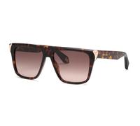 Roberto Cavalli Unisex SRC094M 743 Sunglasses Acetate Havana Brown Squared Normal Shaded