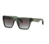 Roberto Cavalli Woman Roberto Cavalli SRC155M 07TH Sunglasses Acetate Green Smoke Squared Normal Nuanced