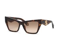 Roberto Cavalli Woman SRC114 743 Sunglasses Acetate Havana Brown Butterfly Normal Shaded