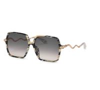 Roberto Cavalli Woman SRC132 0AHH Sunglasses Acetate Multi-color Smoke Squared Normal Nuanced