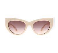 Roberto Cavalli Women's Cat Eye Shiny Beige Brown Gradient SRC017M Sunglasses Roberto Cavalli Beige One Size