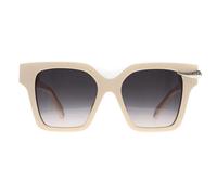Roberto Cavalli Women's Square Shiny Beige Grey Gradient SRC002S Sunglasses Roberto Cavalli Beige One Size