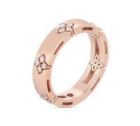 Roberto Coin Love in Verona 18ct Rose Gold Diamond 4.5mm Wide Ring - 18-(58)
