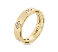 Roberto Coin Love in Verona 18ct Yellow Gold Diamond 4.5mm Wide Ring - 18-(58)