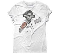 Roberto Duran T-Shirt World Champion Boxing Boxer (RD Boxing, UK, Alpha, L, Regular, Regular) White