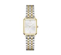 Roberto Marino Women’s Luxury Watch RM1985 Rectangular Two-Tone - Japanese Quartz Movement, Gold & Silver Stainless Steel, Silver Dial, Elegant Vintage Design, 3ATM Water Resistant - Reloj para Mujer
