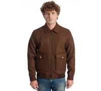 Roberto Pepe Luxury Men's Brown Wool Bomber Jacket Classic Bomber - 48 IT - Brown