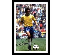 Roberto Rivelino - Brazil Autograph Signed & Framed Photo Display