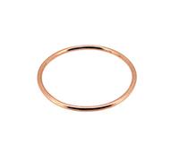 ROBERTS 1mm Solid 9ct Red Rose Gold Slim Round Wedding Band or Skinny Stacking Ring (O)