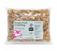 Robert's Dorset Proper Pork Crackling Nibbles 600g Large Bulk Bags - 9 Flavours Available - Keto, Gluten & Allergen Free, Low Carb, High Protein - Handmade in Britain (Salt and Vinegar)