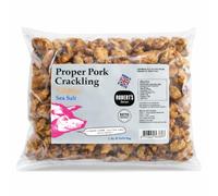 Robert's Dorset Proper Pork Crackling Nibbles 600g Large Bulk Bags - 9 Flavours Available - Keto, Gluten & Allergen Free, Low Carb, High Protein - Handmade in Britain (Classic Sea Salt)