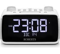 Roberts ORTUS4 FM/DAB/DAB+ Digital Radio with Bluetooth, Alarms and Over-Sized Display, white