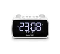 Roberts ORTUS4 FM/DAB/DAB+ Digital Radio with Bluetooth, Alarms and Over-Sized Display, White