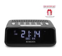 Roberts Ortus DAB DAB+ FM Bedside Alarm Clock Radio Black