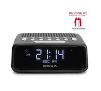 Roberts Ortus DAB DAB+ FM Bedside Alarm Clock Radio Black