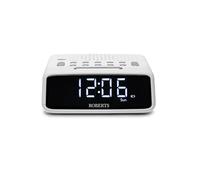 Roberts ORTUSFM FM Digital Clock Radio with Dual Alarms and a Large LCD Display, White