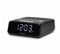 Roberts ORTUSFM FM Digital Clock Radio with Dual Alarms and a Large LCD Display, Black