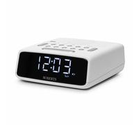 Roberts ORTUSFM FM Digital Clock Radio with Dual Alarms and a Large LCD Display, White