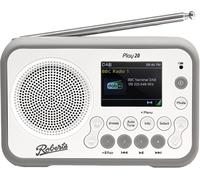 Roberts PLAY20 FM/DAB/DAB+ Digital Portable Radio, Rubber-Protected, Full Colour Screen, White