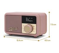 Roberts Revival Petite 2 DAB/DAB+/FM/BT Radio - Free Gift RRP £10 - DustyPink