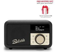 Roberts Revival Petite 2 DAB/DAB+/FM/BT Radio - Free Gift RRP £10 - Black