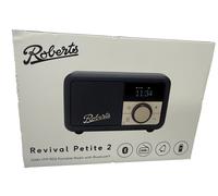 Roberts Revival Petite DAB/DAB+/FM Portable Radio RDS with Bluetooth - Black NEW