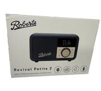 Roberts Revival Petite DAB/DAB+/FM Portable Radio RDS with Bluetooth - Black NEW