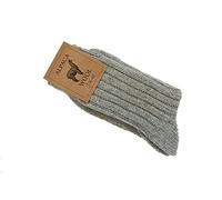 Robert's Rugs Alpaca Wool Socks extra thick warm outdoor/Indoor very soft!!! Men/Women (43-46, Grey)