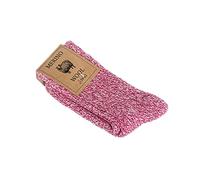 Robert's Rugs Merino Socks, 100% Merino Wool, Soft and Warm and Thick, Women Socks!!! (35-38, Red)