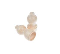 Robert's Rugs Wooden Curtain Pole Finials for 28mm Poles, Decorative Grooved End Caps, 170mm Long, Pack of 2 - Pine Finish