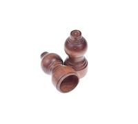 Robert's Rugs Wooden Curtain Pole Finials for 28mm Poles, Decorative Grooved End Caps, 170mm Long, Pack of 2 - Alder Finish