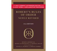 Robert's Rules of Order Newly Revised, 11th edition